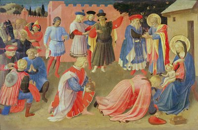 Anbetung der Heiligen Drei Könige, Predella-Panel aus dem Linaiuoli-Triptychon, 1433 von Fra Angelico